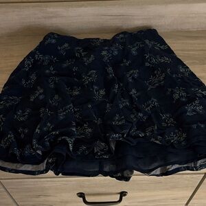American Eagle Outfitters Dark Blue Floral Skirt